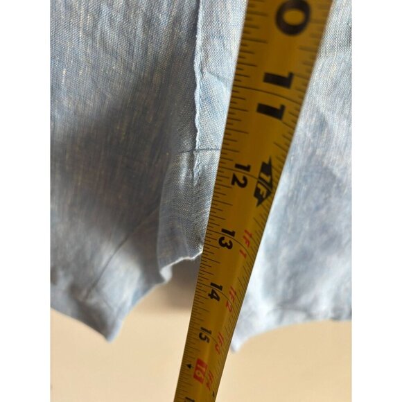 BOHIO Mens Linen Shorts Light Blue Casual Summer Waist Size 32 Inseam 9” - Picture 5 of 10